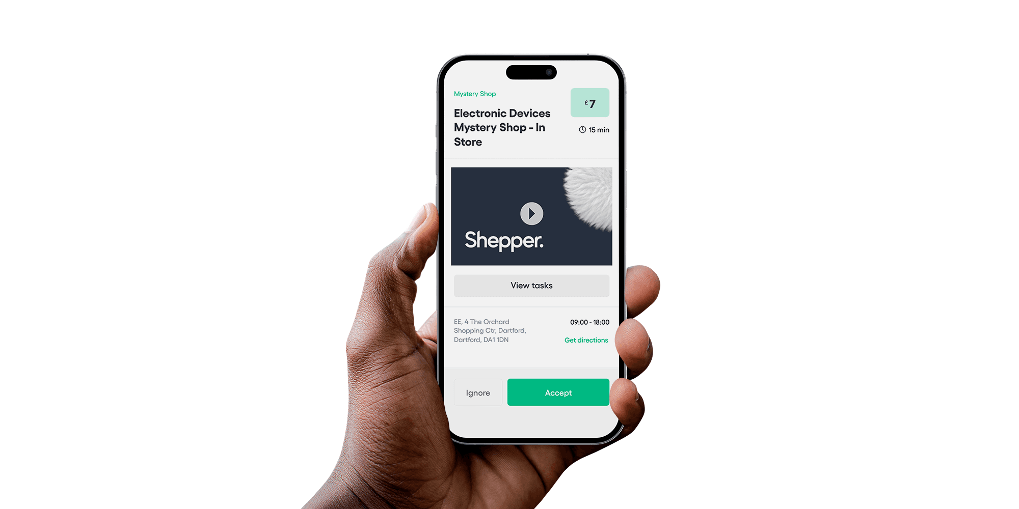 Shepper app on phone